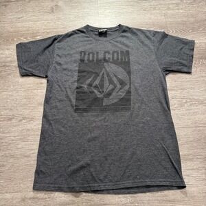 Vintage Volcom Shirt Mens Medium Gray Graphic Logo‎ Skating Tee Y2K Hang Tag